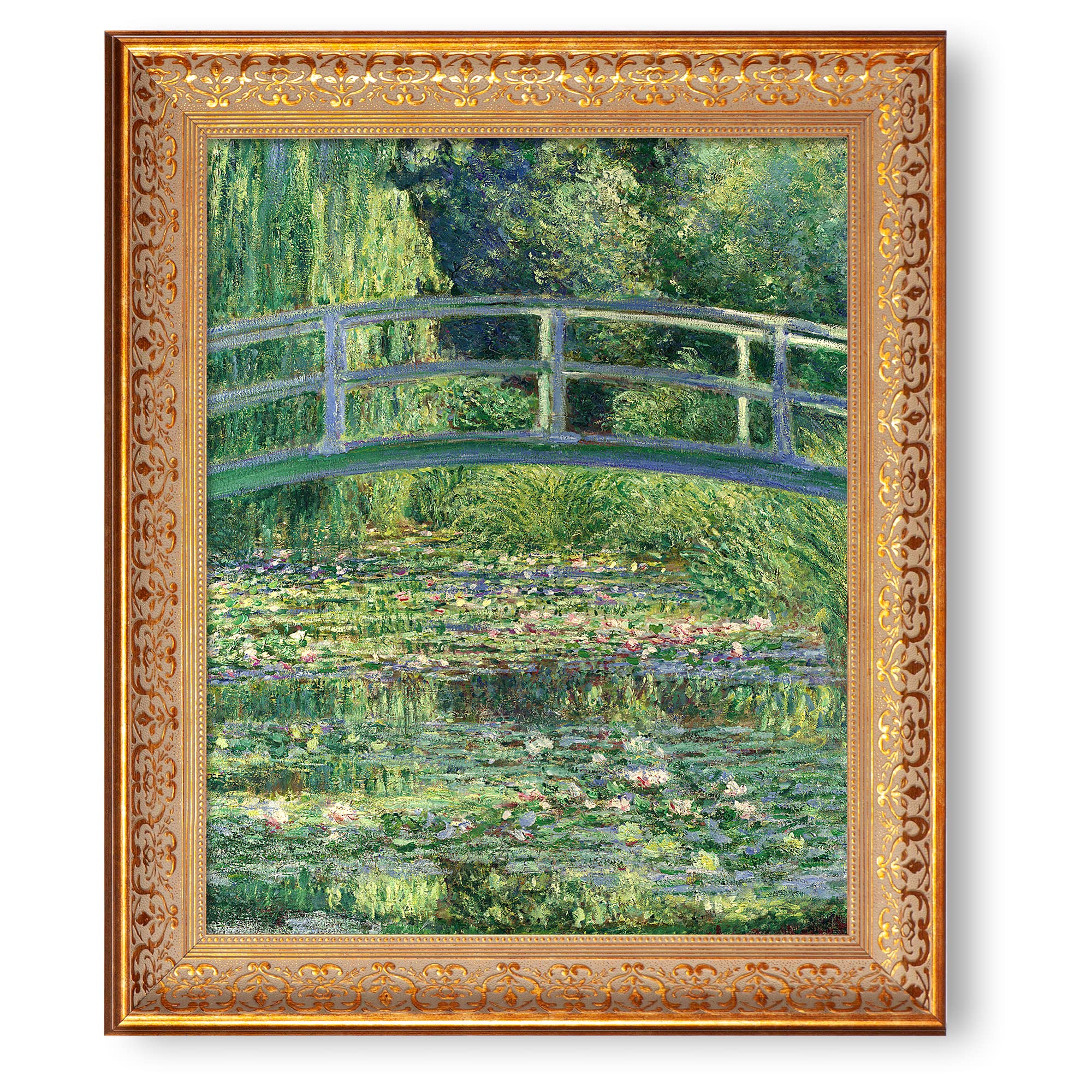 Amazon.co.jp: クロード・モネ作の睡蓮の池 額入りサイズ:60.2x52.14cm